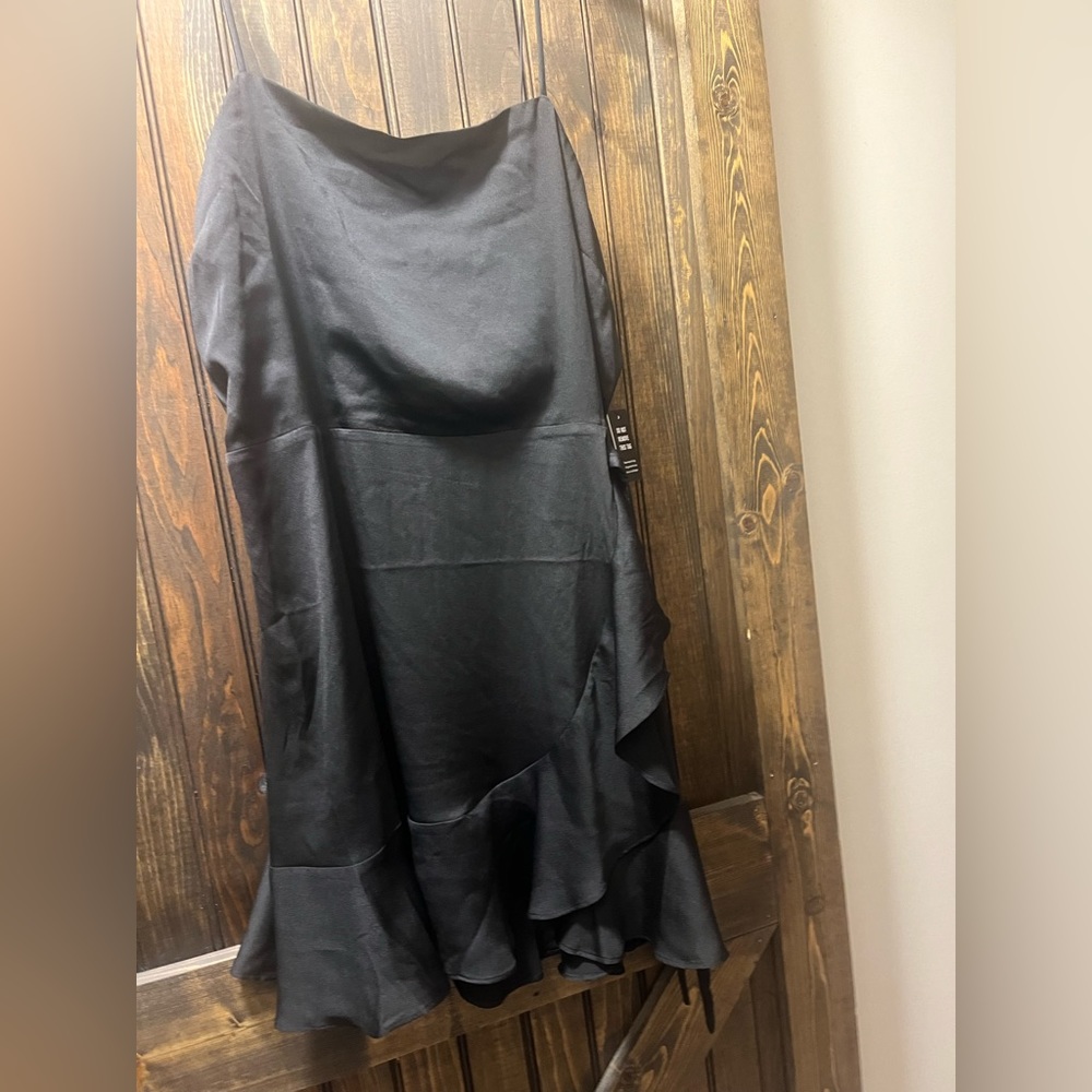 NWT Express black ruffle dress